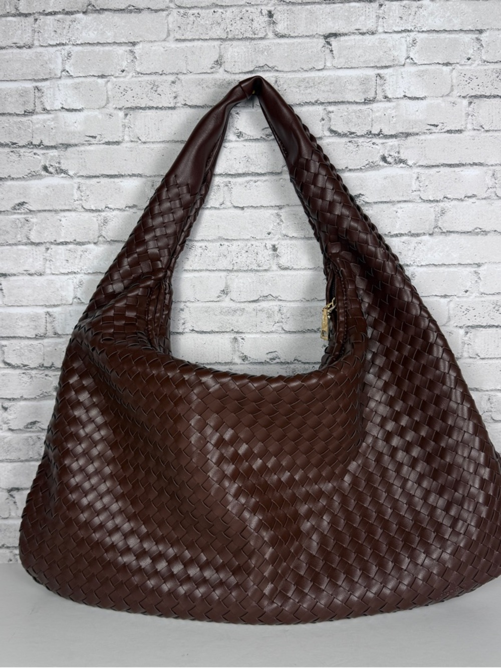 Urban Expressions Woven Hobo Bag - Dark Brown NWOT